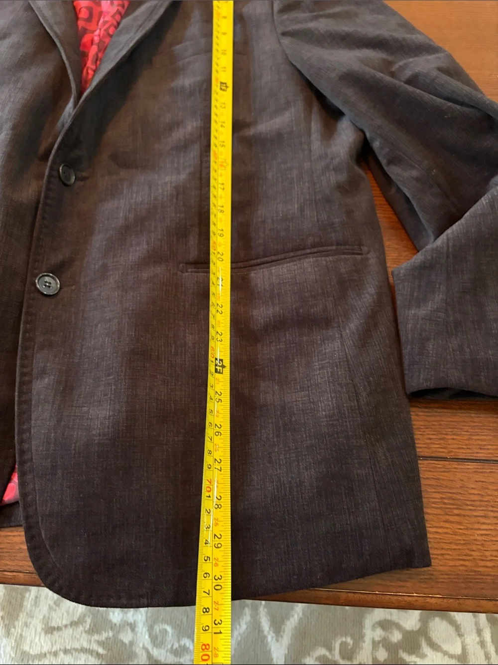 Haupt 2 button Velvet blazer men’s.  Brown with black subtle pattern. 58 Eu size